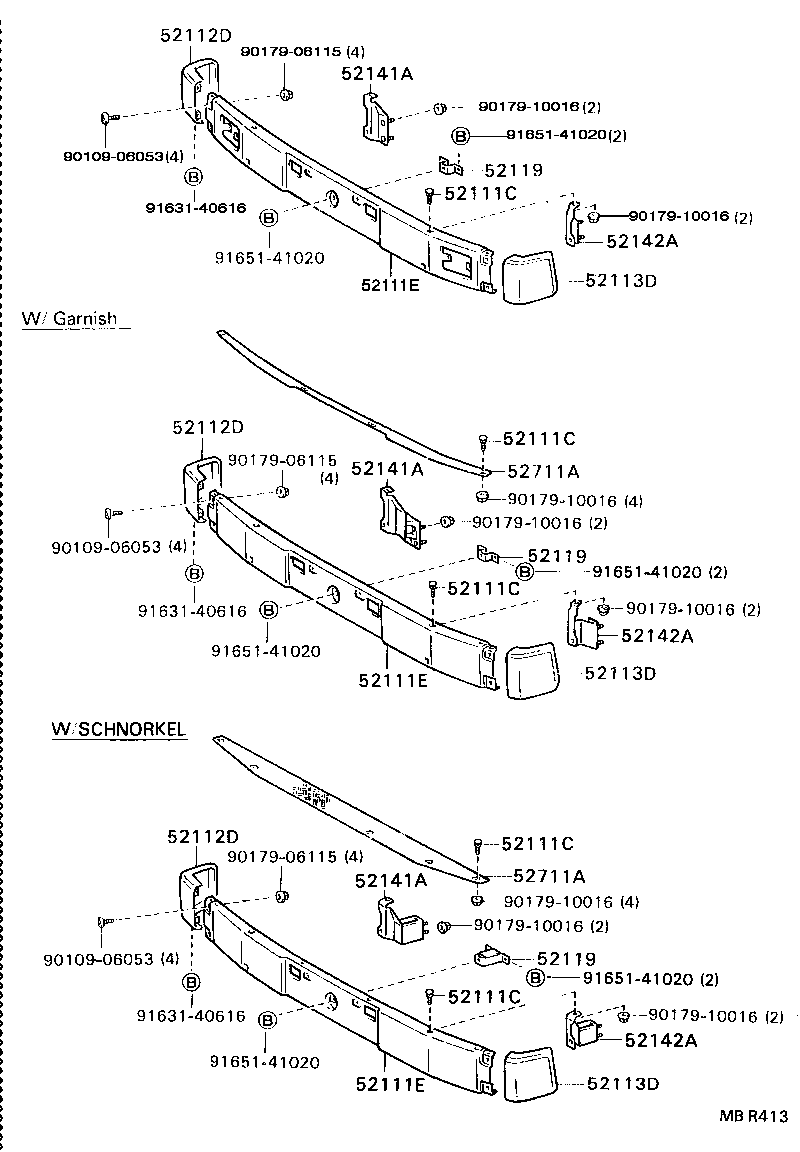 52112-37010-A0 EXTENSION, FRONT BUMPER, RH product image