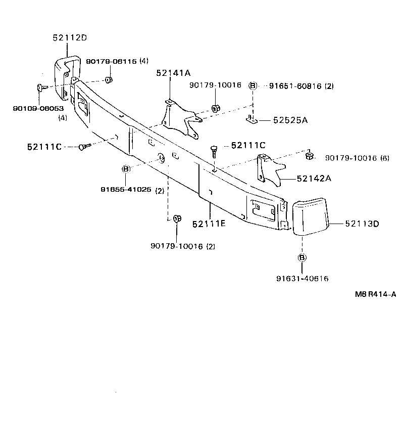 52112-37010-A0 EXTENSION, FRONT BUMPER, RH product image