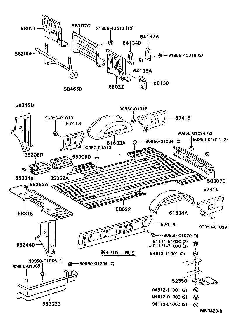 57103-92602 CROSSMENBER SUB-ASSY, FLOOR, NO.3 product image