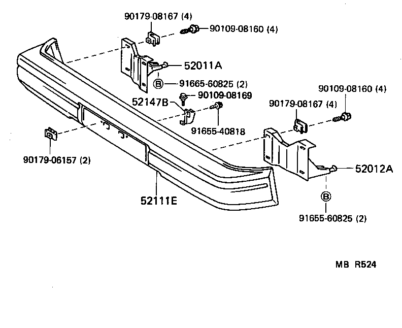 52102-95712-07 EXTENSION, FRONT BUMPER, RH product image
