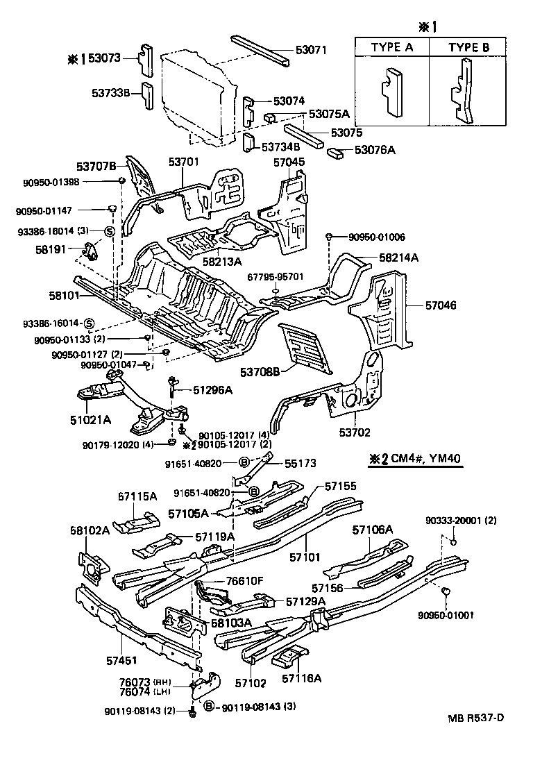57102-27010 MEMBER SUB-ASSY, FRONT SIDE, LH product image