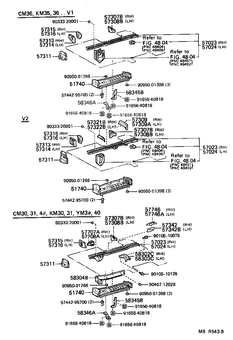 57689-95701 REINFORCEMENT, REAR FLOOR CROSSMEMBER, NO.2 product image