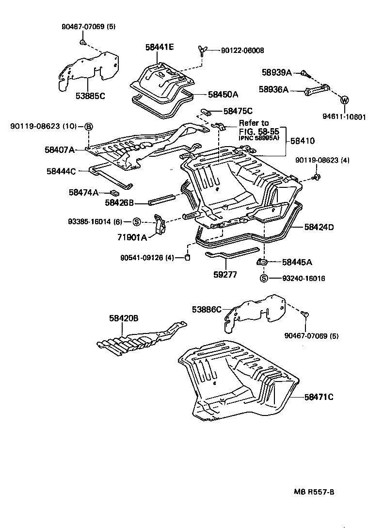 57102-95720 MEMBER SUB-ASSY, FRONT SIDE, LH product image
