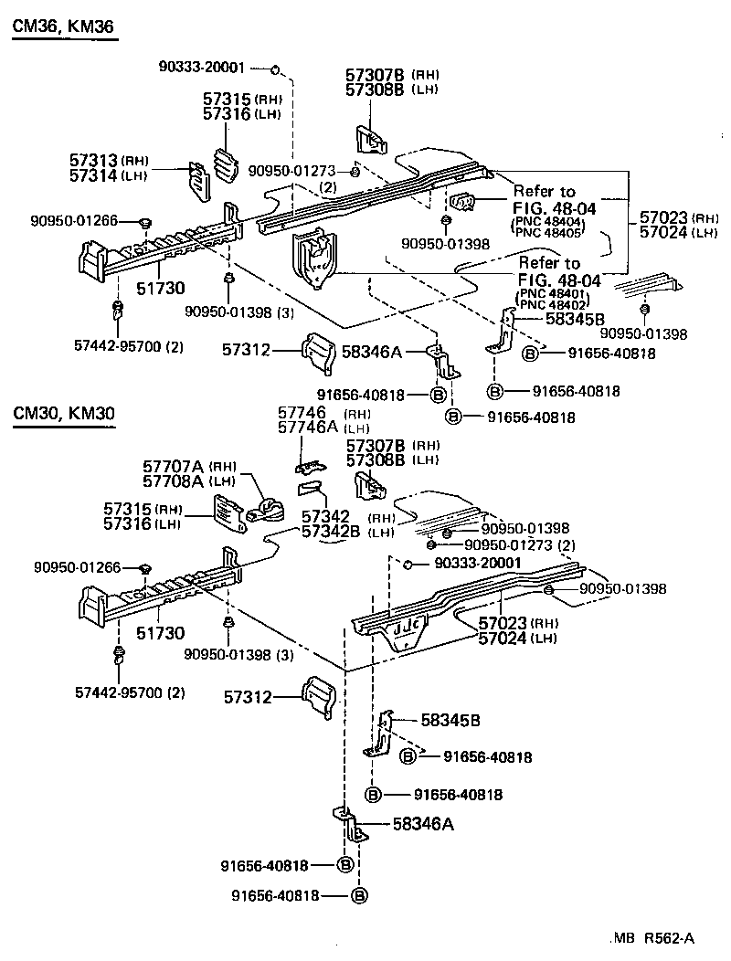 57069-95702 MEMBER SUB-ASSY, REAR FLOOR REAR CROSS, OUTER product image