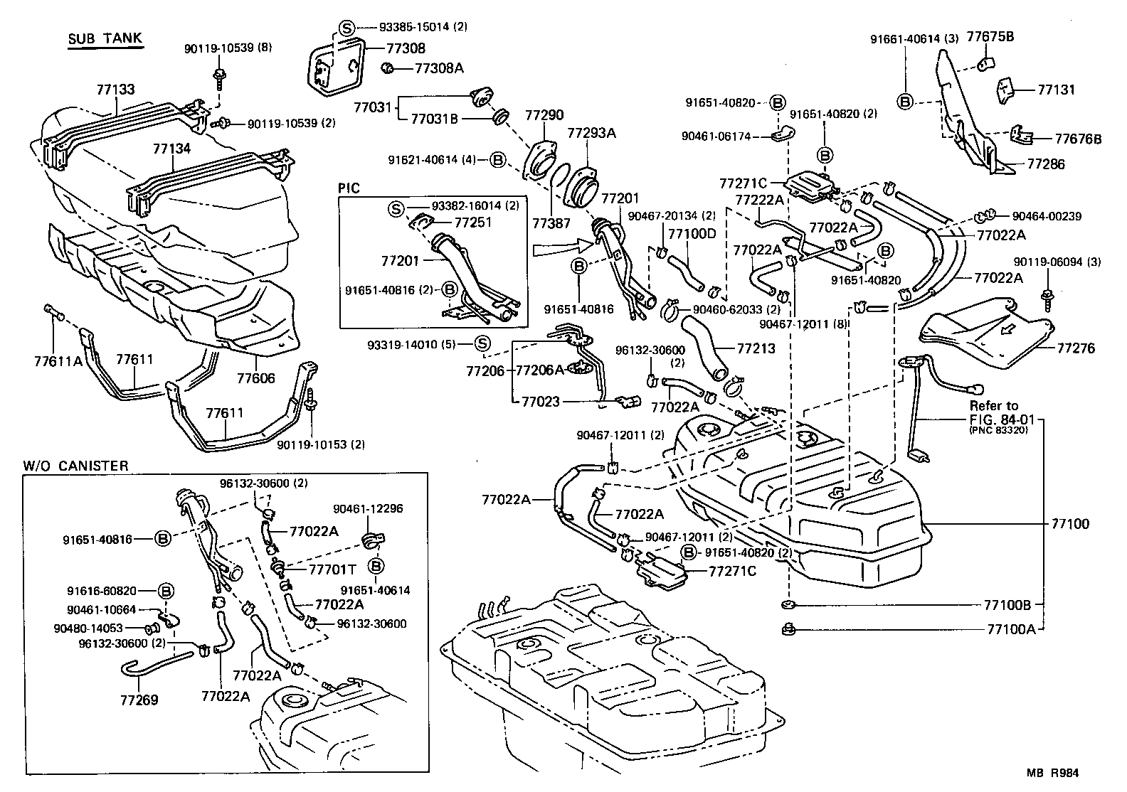 77100-60280 TANK ASSY, FUEL product image