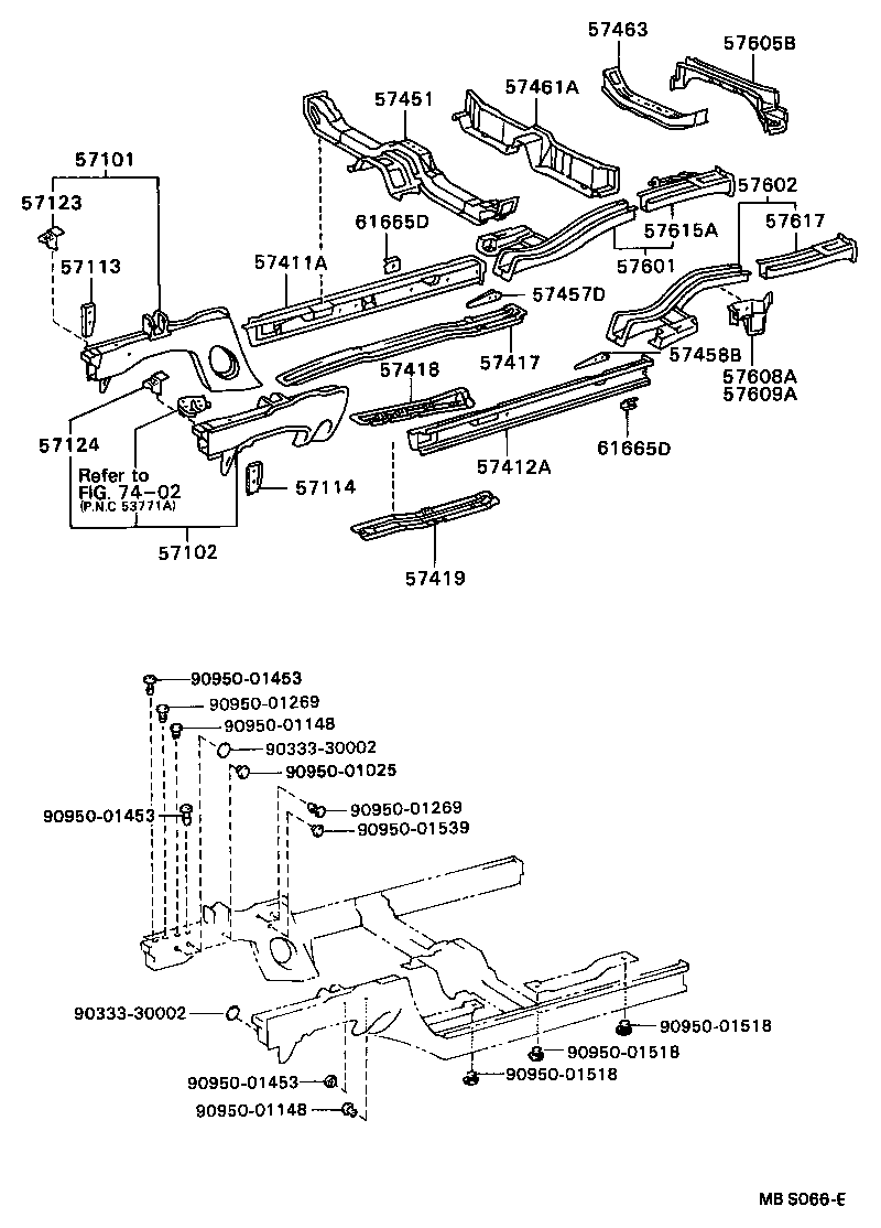 57101-20670 MEMBER SUB-ASSY, FRONT SIDE, RH product image