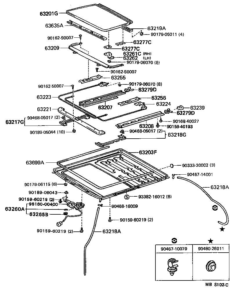 63102-03010 PANEL SUB-ASSY, WINDSHIELD HEADER product image