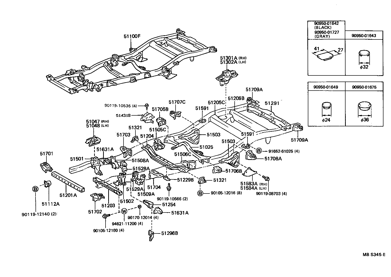 51001-3D580 FRAME SUB-ASSY product image
