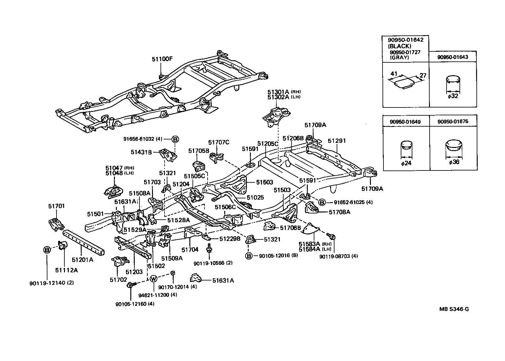 51021-35010 CROSSMEMBER SUB-ASSY, FRAME AUXILIARY product image