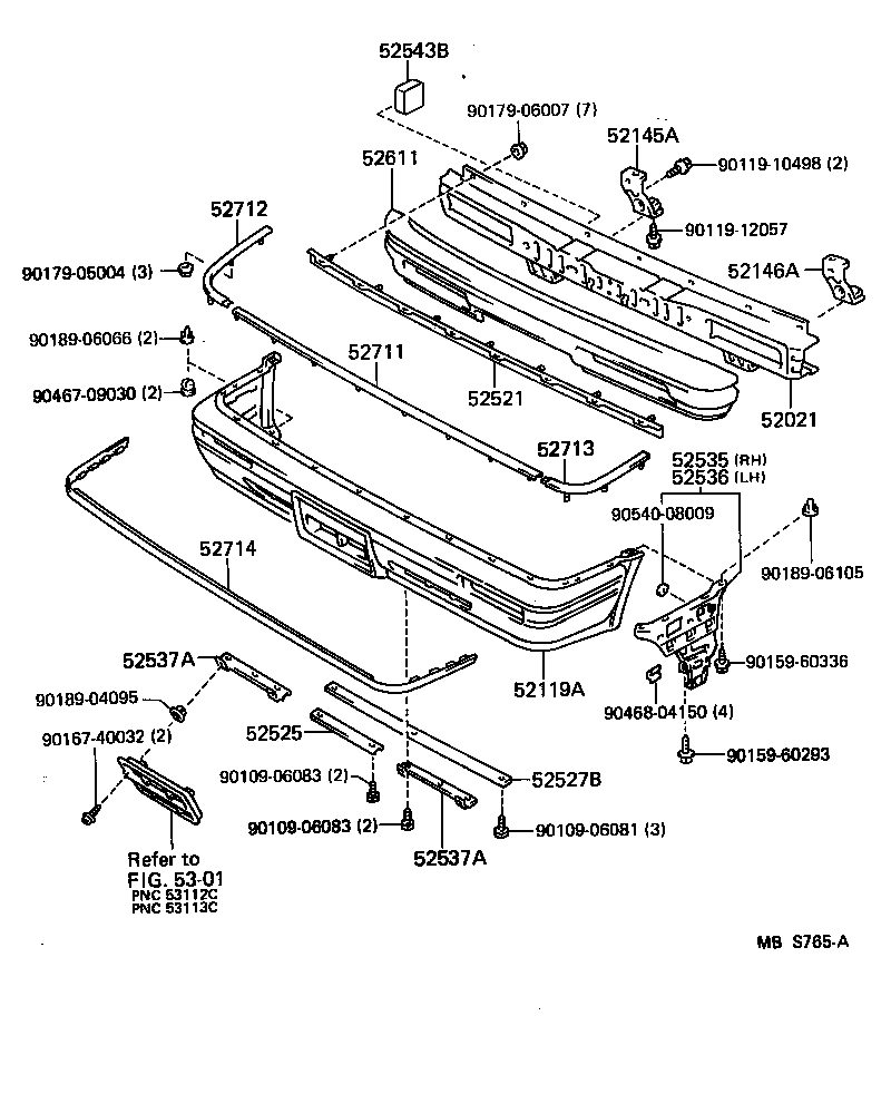 52611-30060 ABSORBER, FRONT BUMPER ENERGY product image