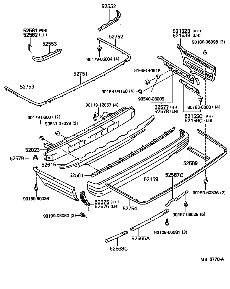 52159-30140-13 COVER, REAR BUMPER product image