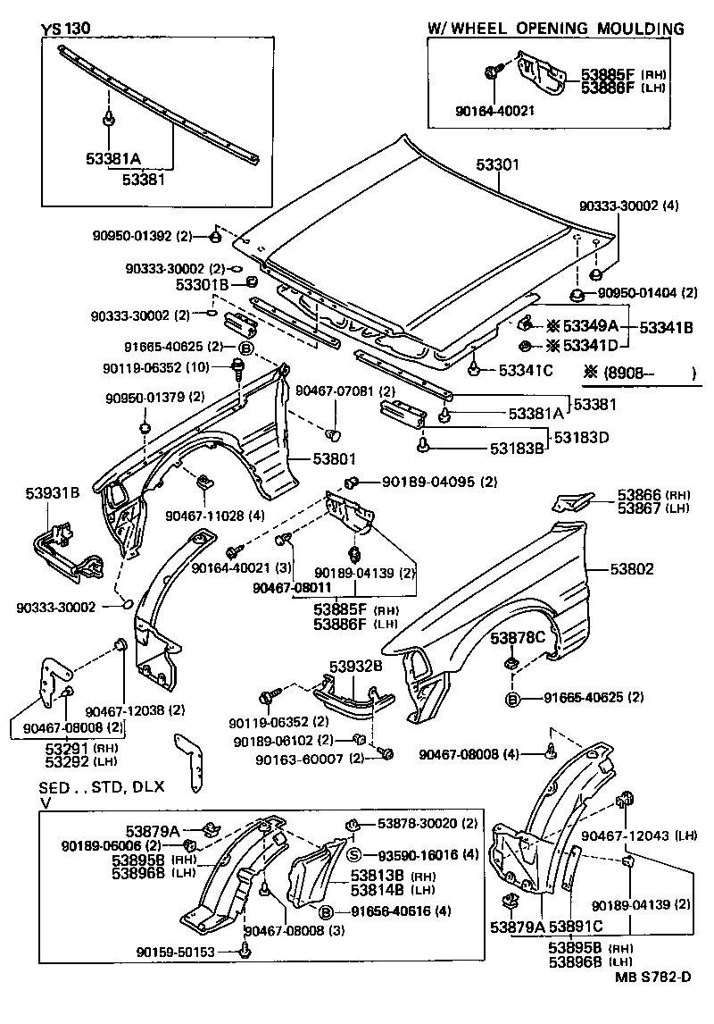 53802-3A600 FENDER SUB-ASSY, FRONT LH product image