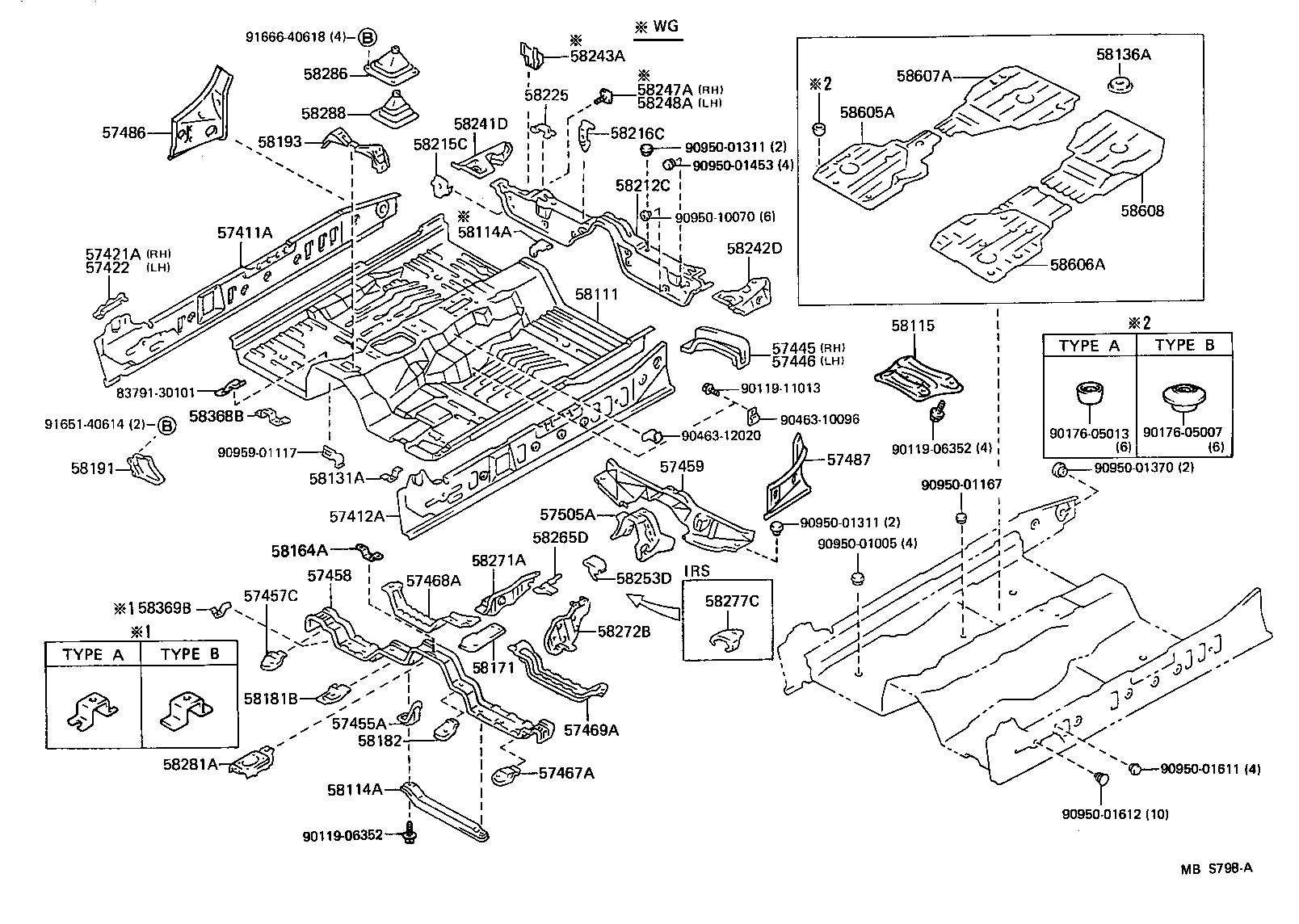 57412-30050 MEMBER, FLOOR SIDE, INNER LH product image