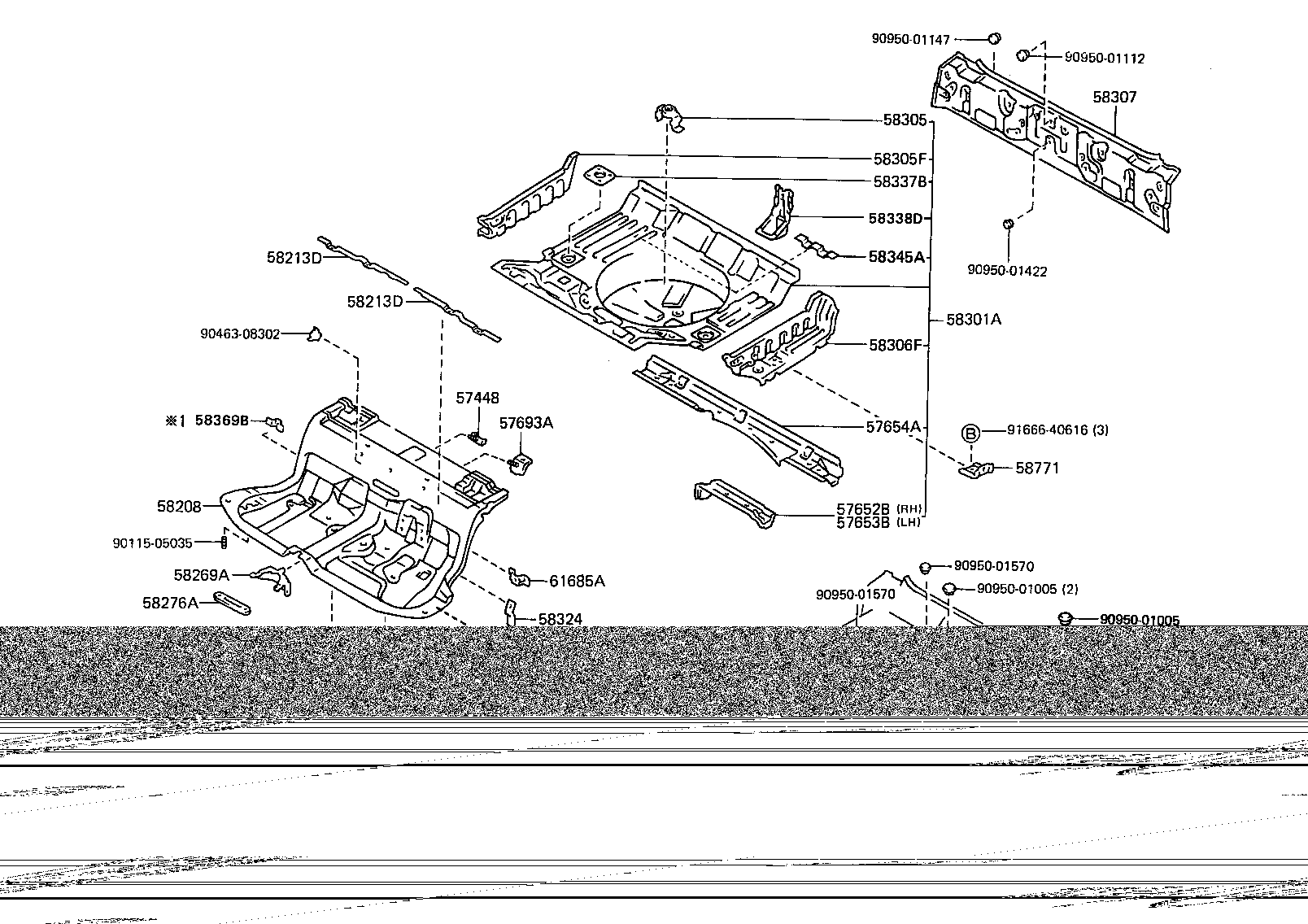 57412-30050 MEMBER, FLOOR SIDE, INNER LH product image