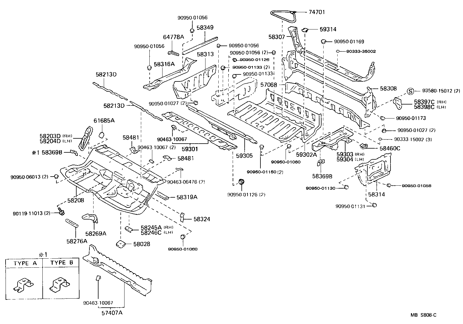 57412-30050 MEMBER, FLOOR SIDE, INNER LH product image