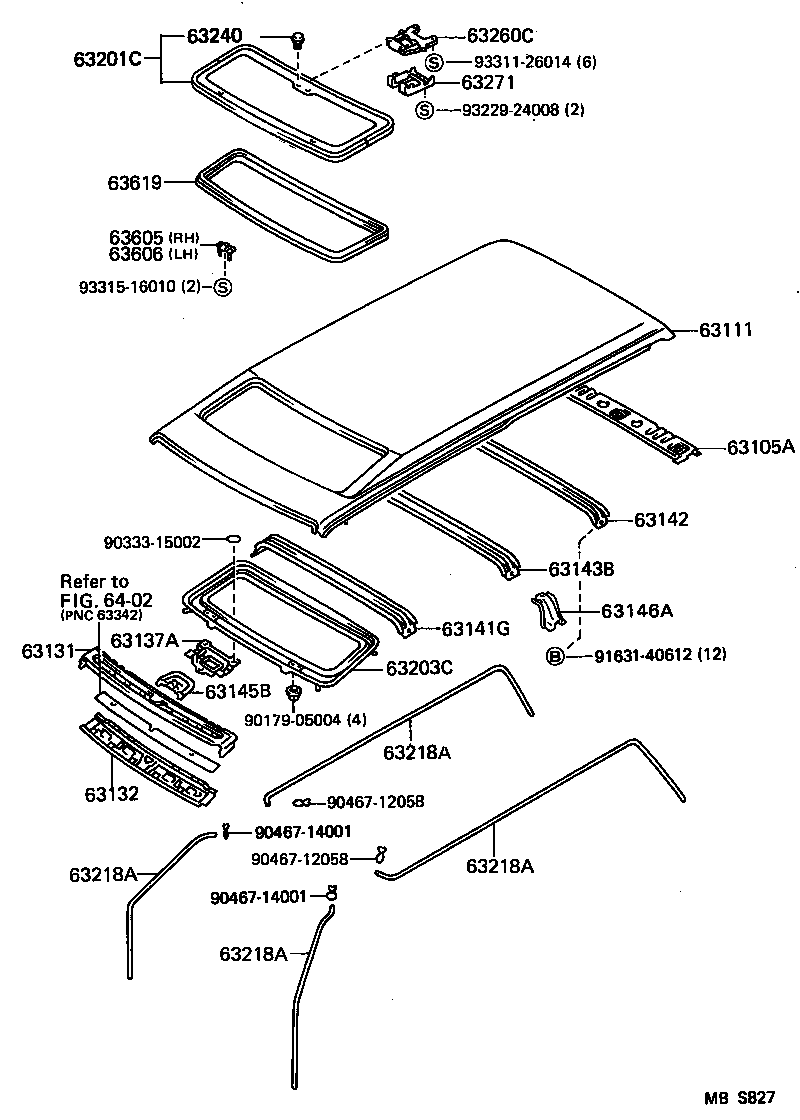 63132-30140 PANEL, WINDSHIELD HEADER, INNER product image
