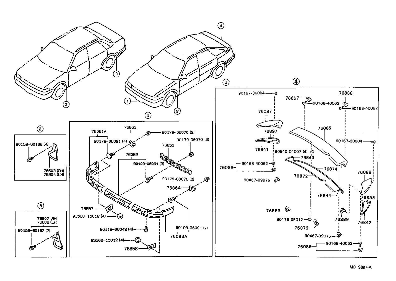 76085-12901 SPOILER SUB-ASSY, REAR product image