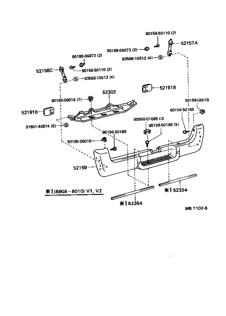 52159-26040-B2 COVER, REAR BUMPER product image