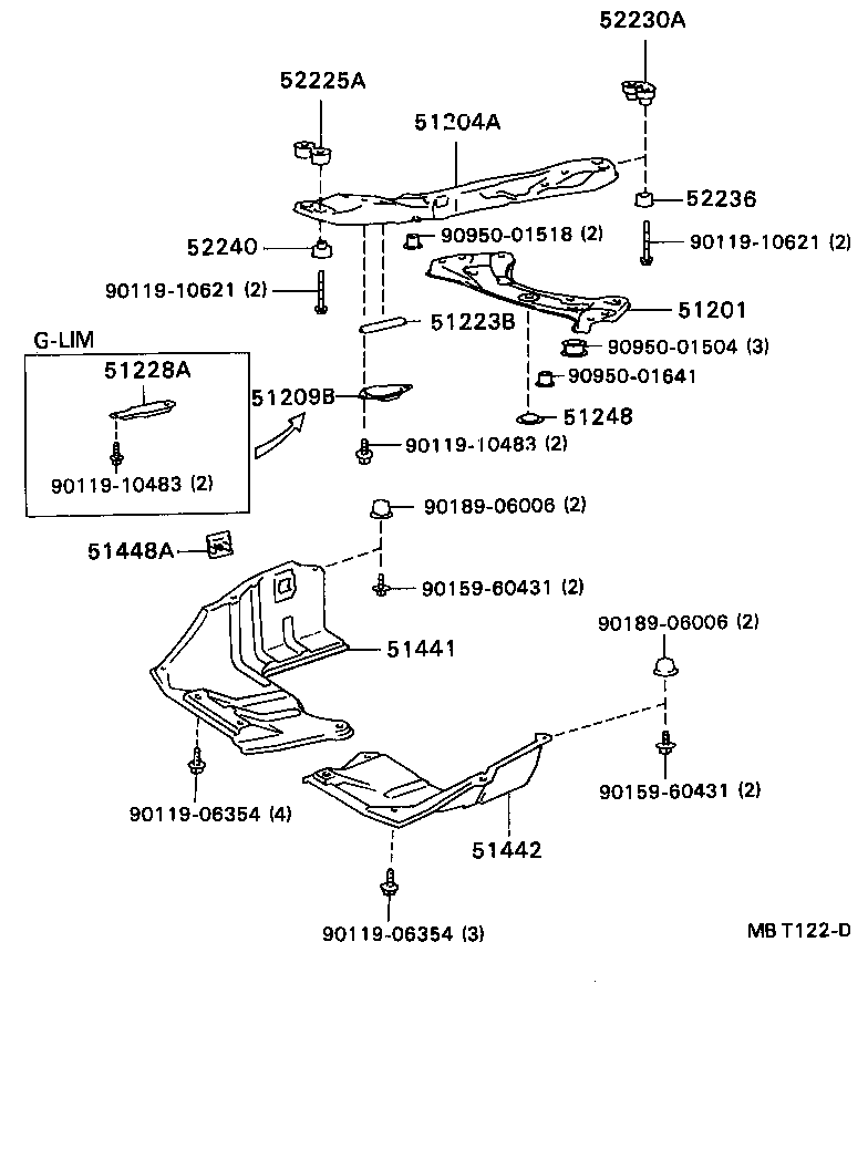 51206-20031 MEMBER SUB-ASSY, REAR SUSPENSION product image