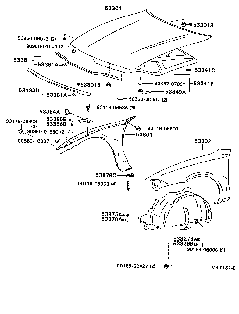 53875-20180 LINER, FRONT FENDER, RH product image