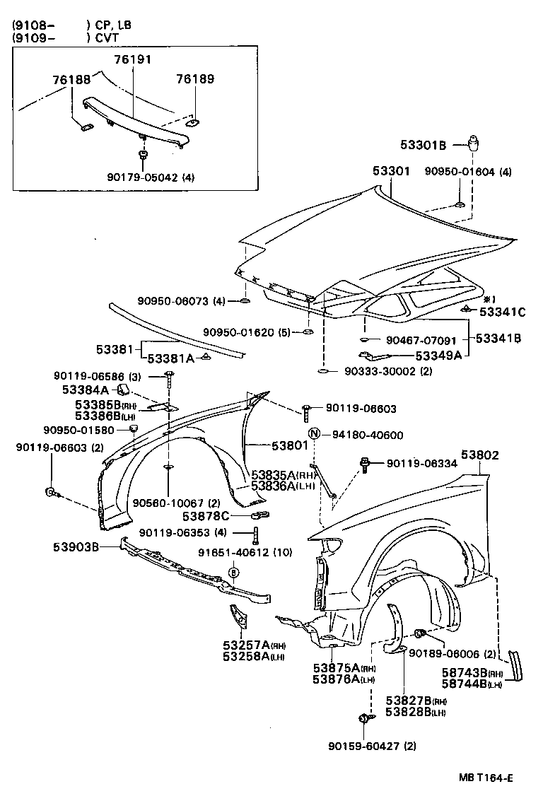 53802-2B160 FENDER SUB-ASSY, FRONT LH product image