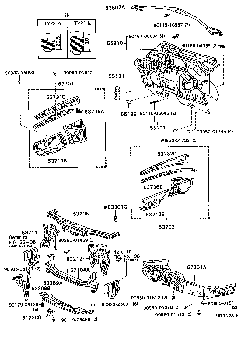 53209-20280 BRACE SUB-ASSY, HOOD LOCK SUPPORT product image