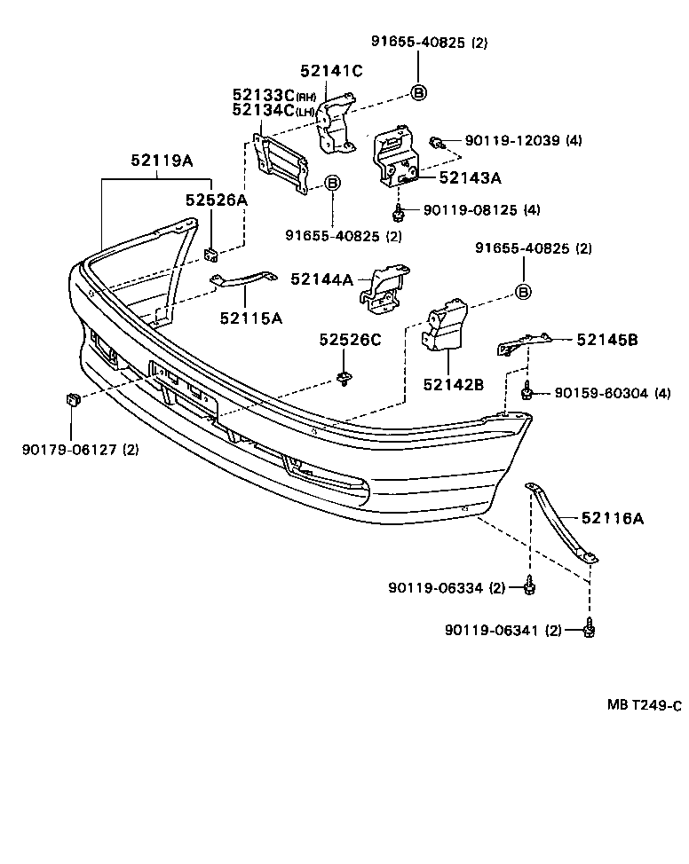 52145-20100 BRACKET, FRONT BUMPER SIDE MOUNTING product image
