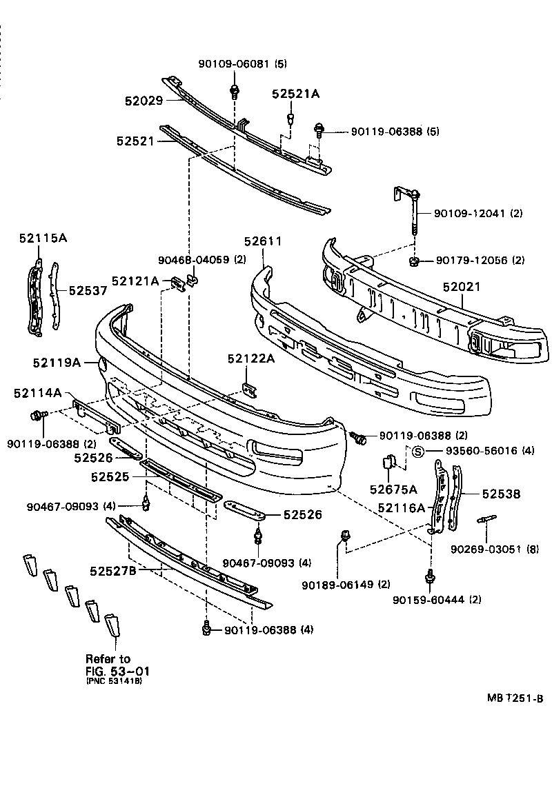 52116-20200 SUPPORT, FRONT BUMPER SIDE, LH product image
