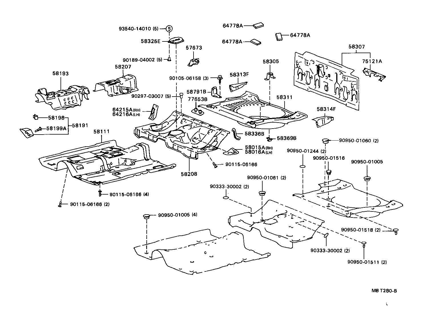 58016-20060 REINFORCE SUB-ASSY, BELT ANCHOR, NO.3 LH product image
