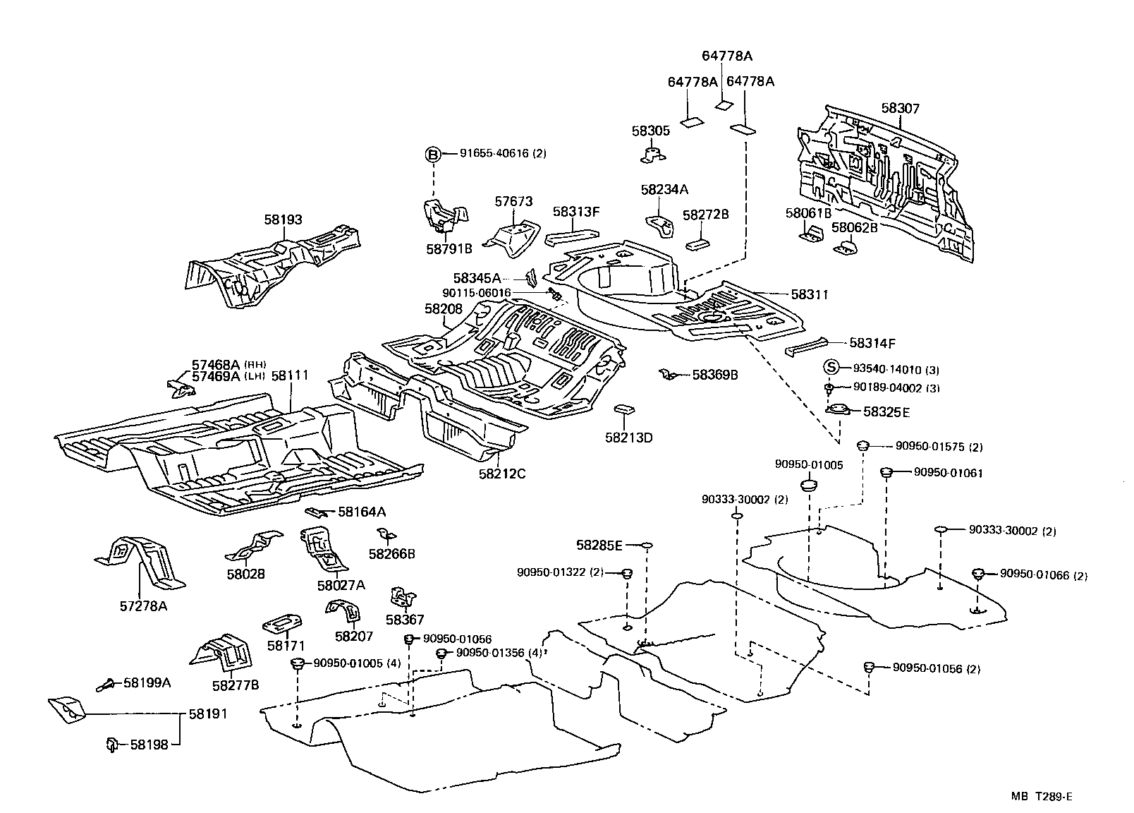 58015-20060 REINFORCE SUB-ASSY, BELT ANCHOR, NO.3 RH product image
