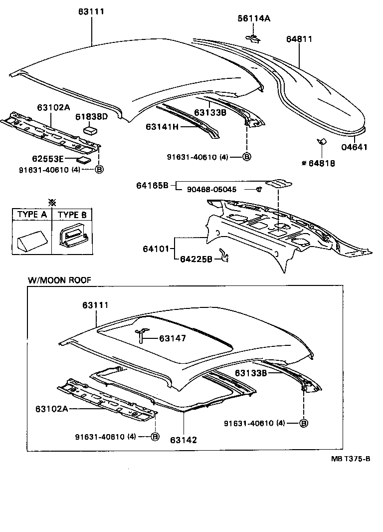 63102-20901 PANEL SUB-ASSY, WINDSHIELD HEADER product image