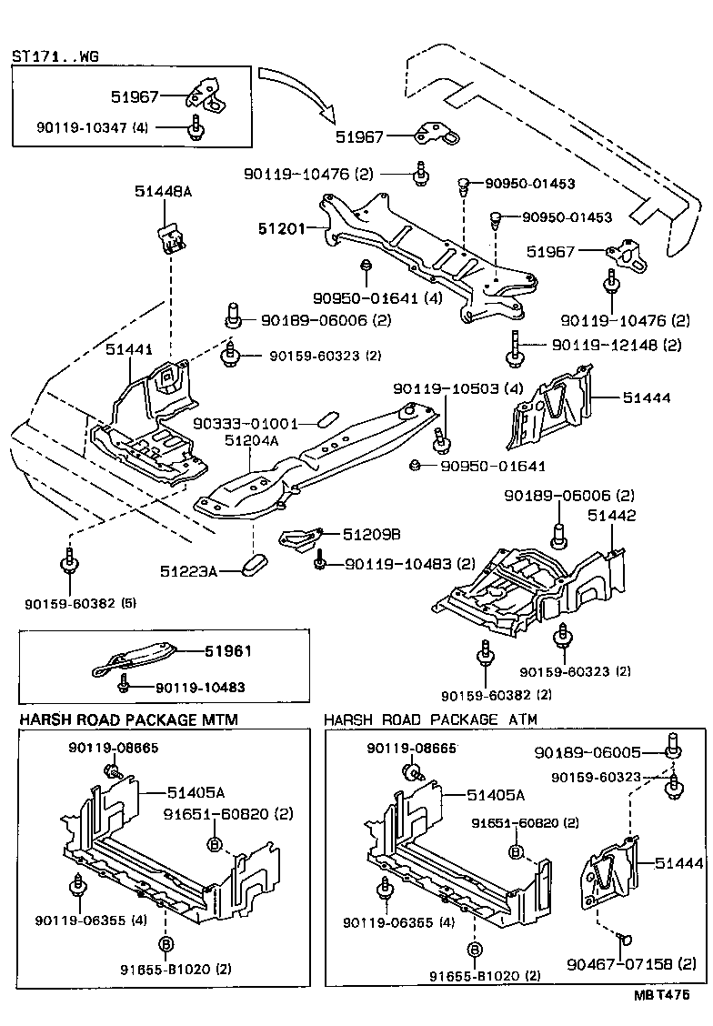 51405-20020 COVER SUB-ASSY, ENGINE UNDER, NO.1 product image
