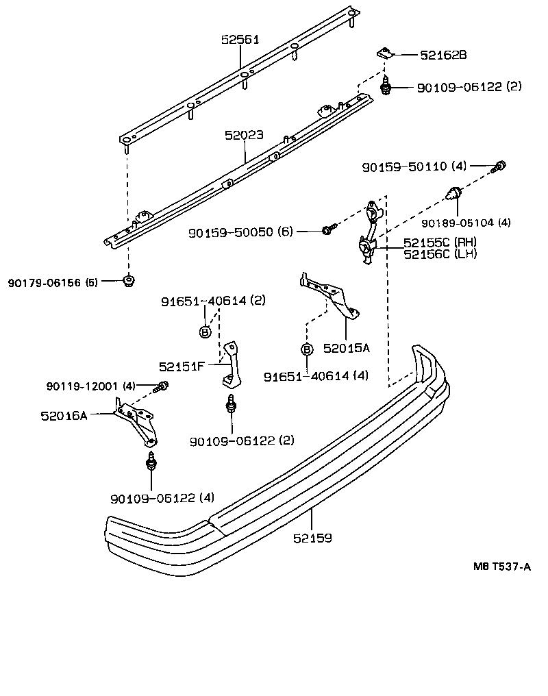 52159-20640-04 COVER, REAR BUMPER product image