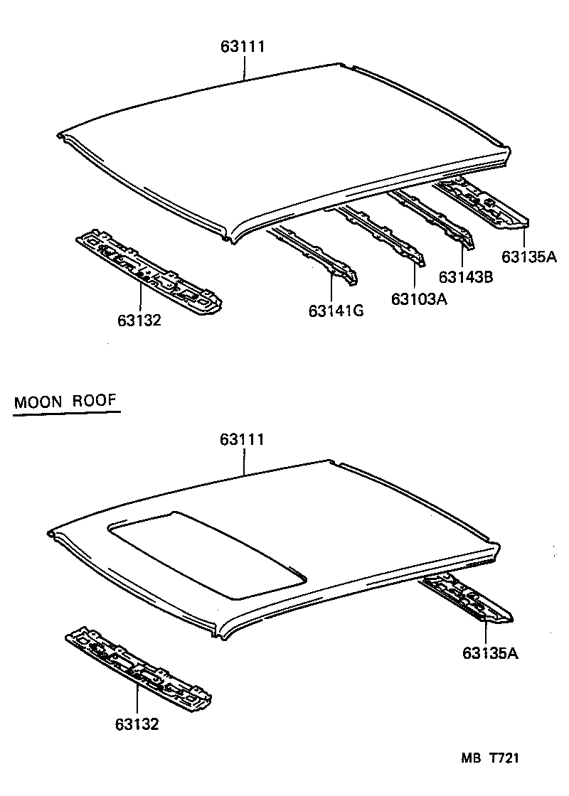 63111-10170 PANEL, ROOF product image