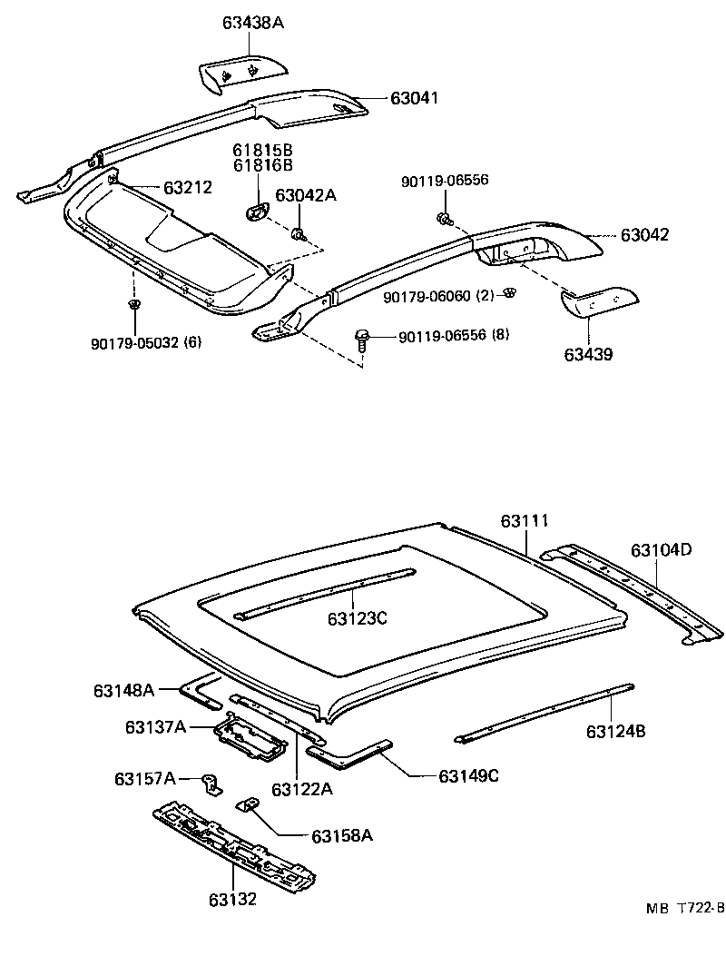 63111-10170 PANEL, ROOF product image