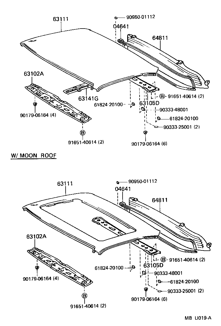 63102-17020 PANEL SUB-ASSY, WINDSHIELD HEADER product image