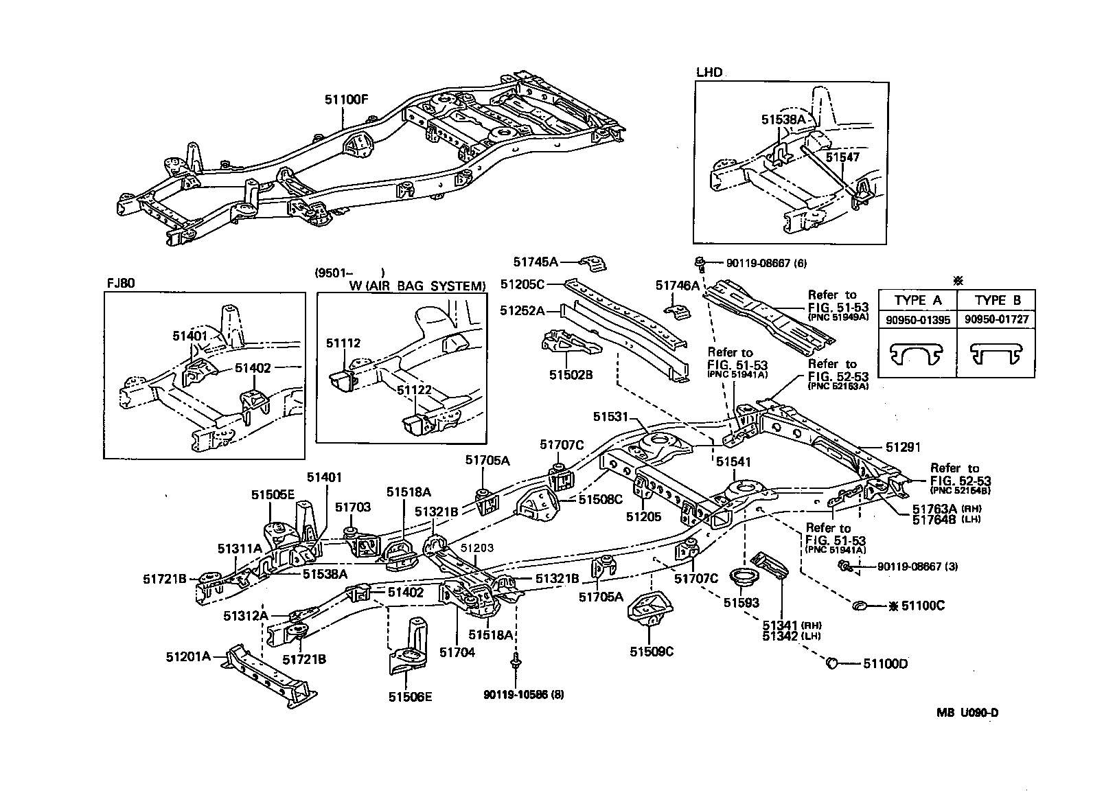 51201-60122 CROSSMEMBER SUB-ASSY, FRAME, FRONT product image