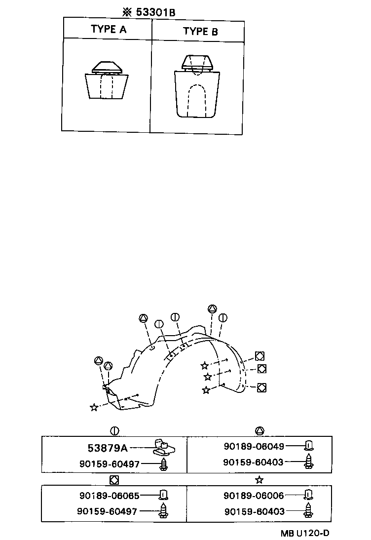 53875-20180 LINER, FRONT FENDER, RH product image