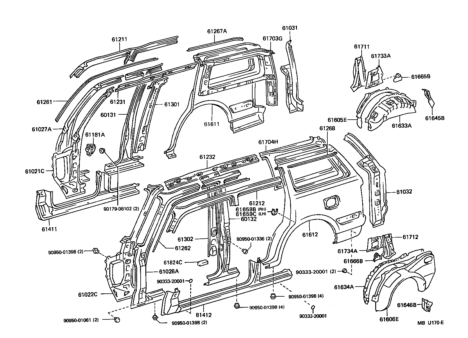 58741-60030 PROTECTOR, REAR WHEEL EXTENSION, RH product image