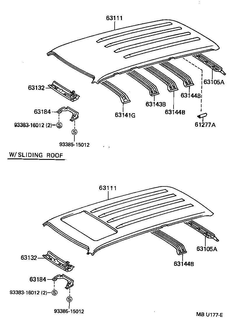 63102-60032 PANEL, WINDSHIELD HEADER, INNER product image