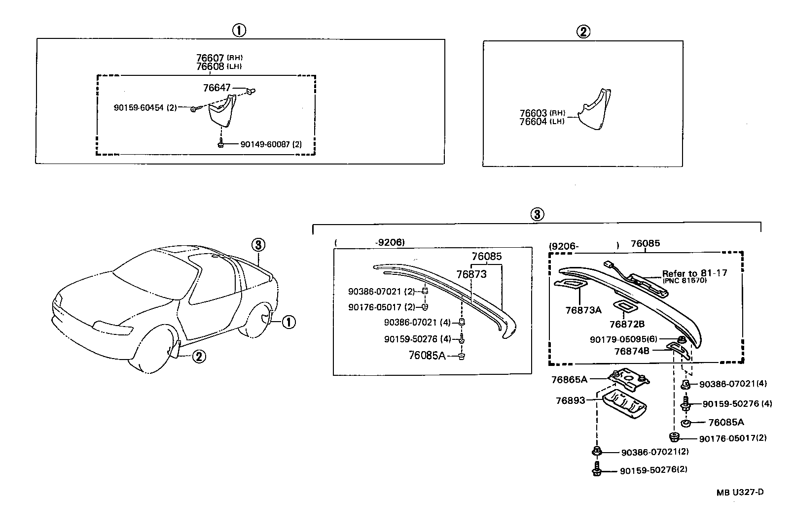 76085-18010 SPOILER SUB-ASSY, REAR product image
