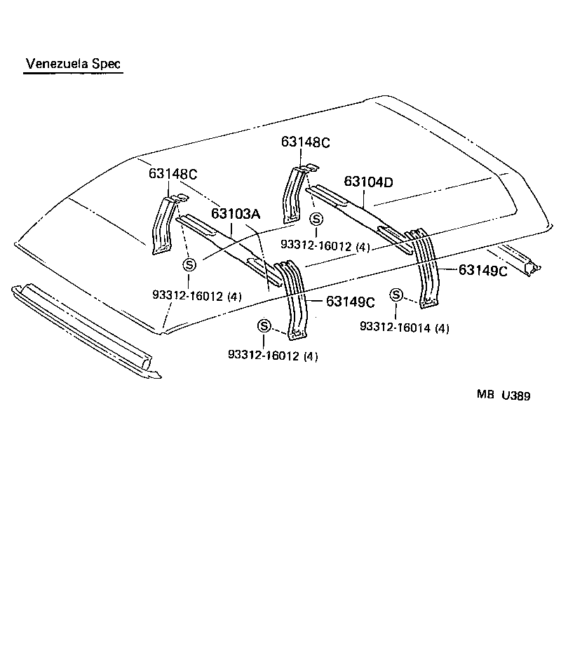 63111-60140 PANEL, ROOF product image