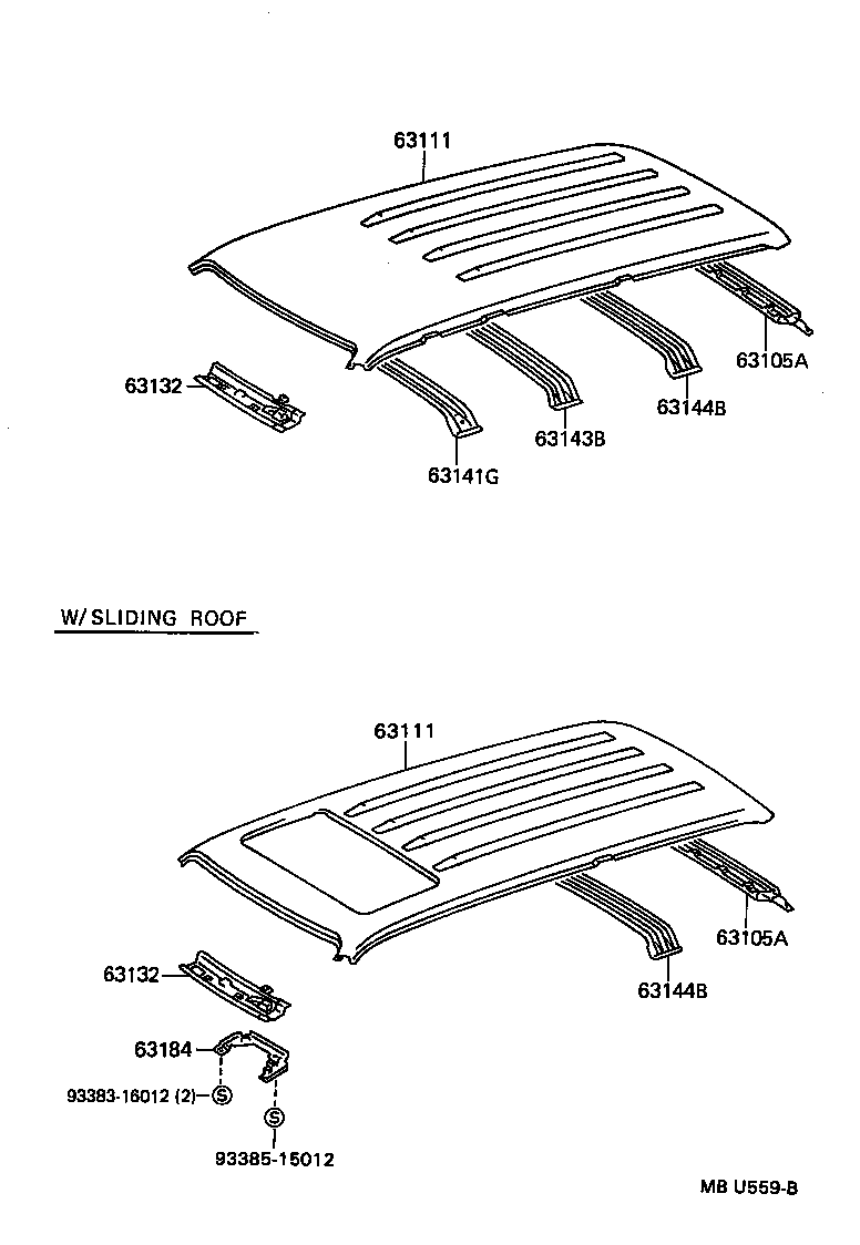63103-60010 PANEL, WINDSHIELD HEADER, INNER product image