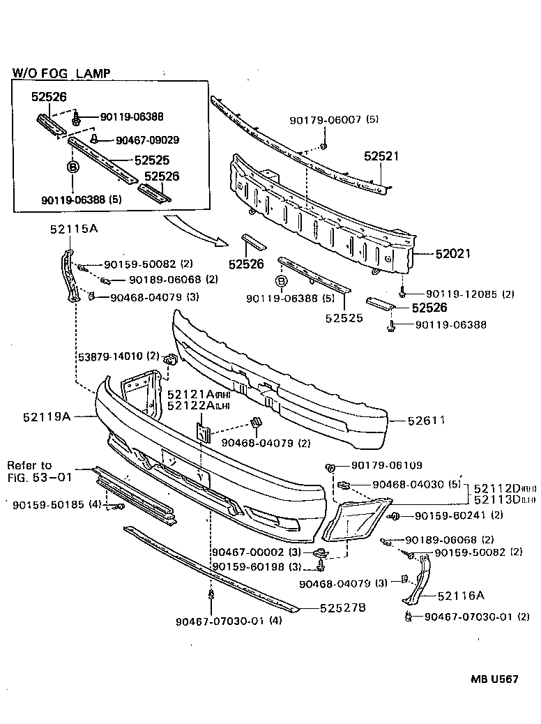 52611-20100 ABSORBER, FRONT BUMPER ENERGY product image
