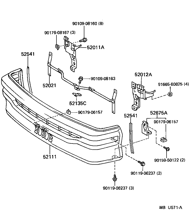 52141-27020 STAY, FRONT BUMPER product image