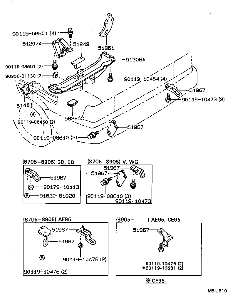 51096-12030 HOOK, TRANSPORT, REAR product image