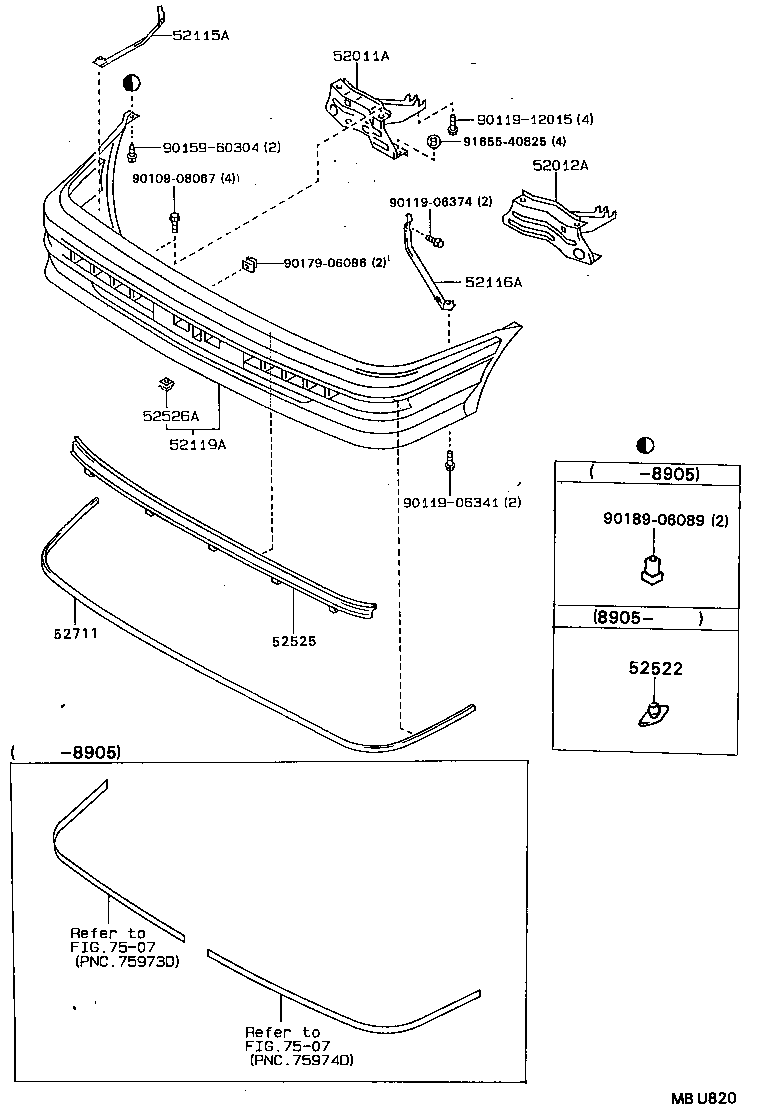 52115-12290 SUPPORT, FRONT BUMPER SIDE, RH product image