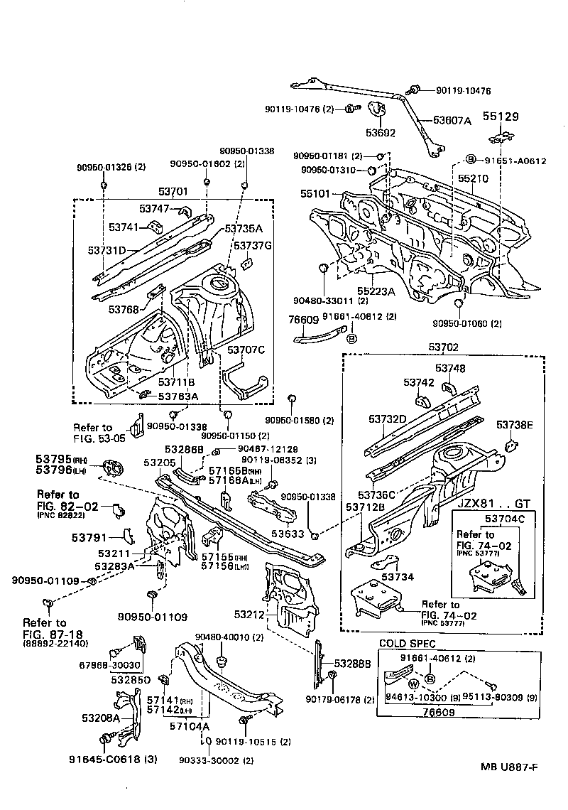 53704-22010 SUPPORT SUB-ASSY, BATTERY, LH product image
