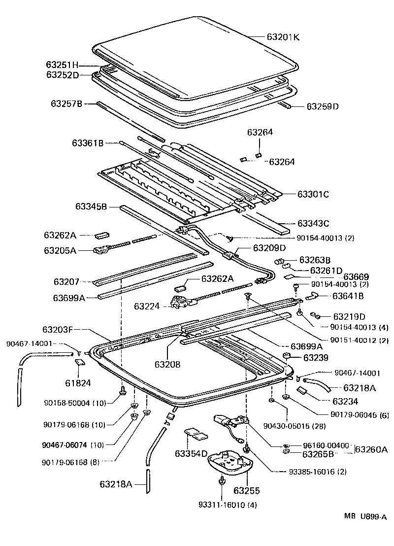 63111-10170 PANEL, ROOF product image