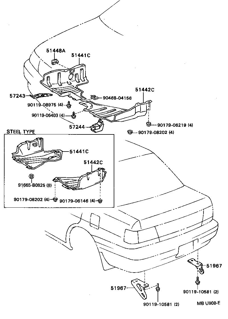51406-16010 COVER, ENGINE UNDER, LH product image